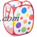 200 Play Balls Non-Toxic Non-Recycled Phlathlate- and BPA-Free Pit Balls for Kids with Polka Dot Hamper, Red, Orange, Yellow, Green, Blue and Purple, 6.5 cm   556593339